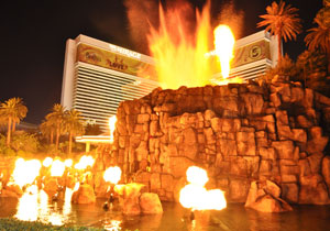 Volcano Eruption show in Las Vegas, Mirage Hotel